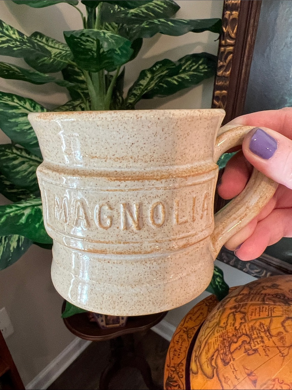Magnolia Black Oak Art Coffee Cup Mug Waco TX Joanna Gaines Ceramic Pottery